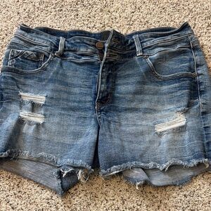 Buckle Blue Distressed Jean Shorts